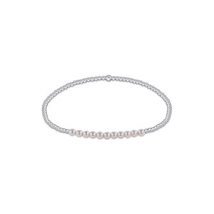 Sterling Bliss 2mm Bead Bracelet - Pearl