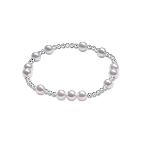 Hope Unwritten Sterling 6mm Bead Bracelet - Pearl