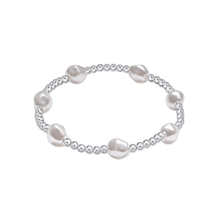 Admire Sterling 3mm Bead Bracelet - Pearl