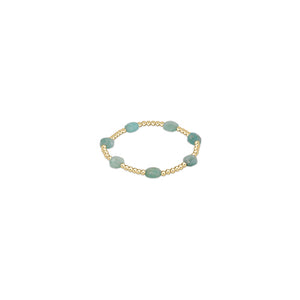 Admire Gold 3mm Bead Bracelet - Amazonite