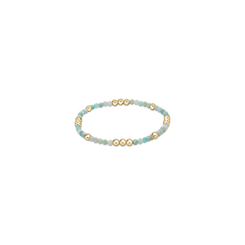 Worthy Pattern 3mm Bead Bracelet - Amazonite