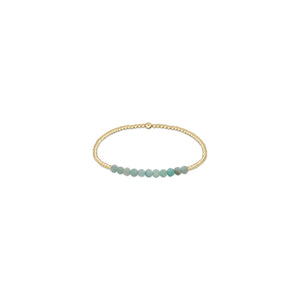 Gold Bliss 2mm Bead Bracelet - Amazonite