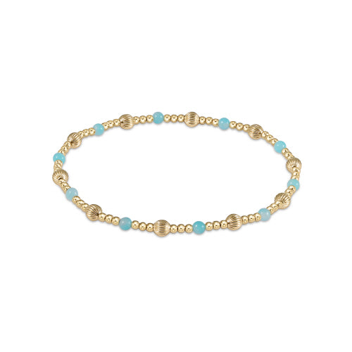 Dignity Sincerity Pattern 4mm Bead Bracelet - Amazonite