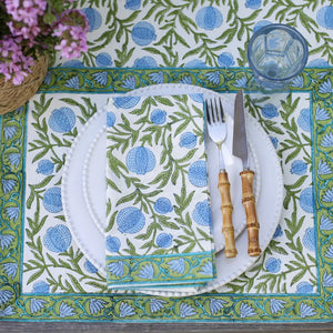 Blue Pomegranates Napkin Set