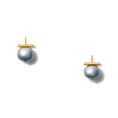 Medium Pebble Pearl Earrings | Ocean