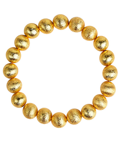 8mm Georgia Gold Beaded Bracelet