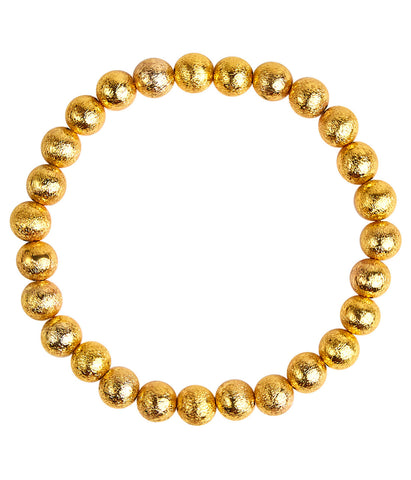 6mm Georgia Gold Beaded Bracelet