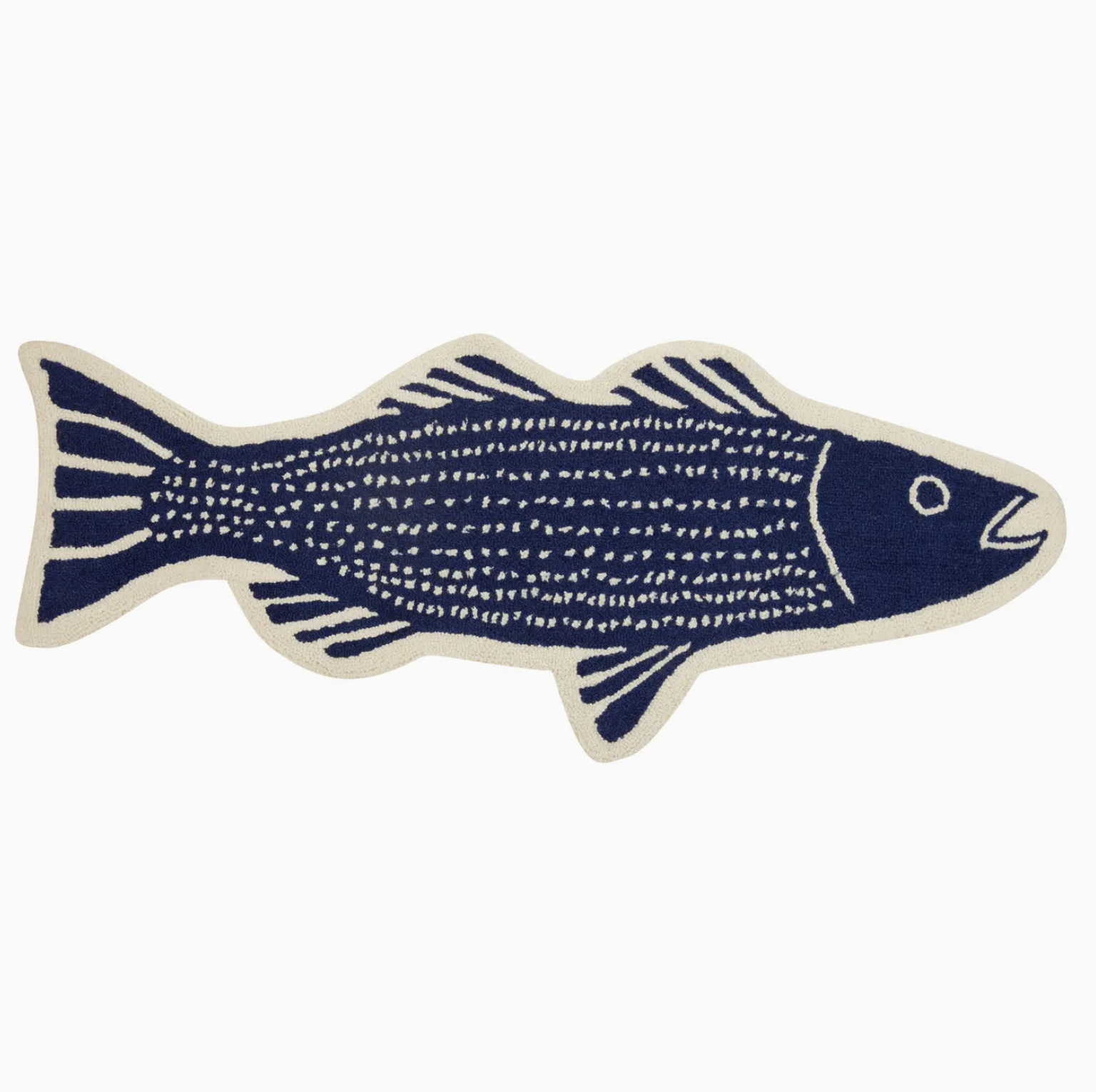 Striper Shaped Hook Rug