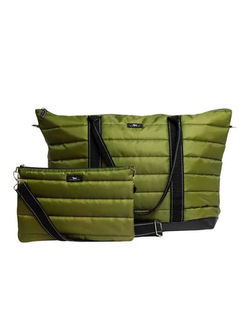 Triple Advisor - 3 in 1 Travel Bag |Olive Puffer