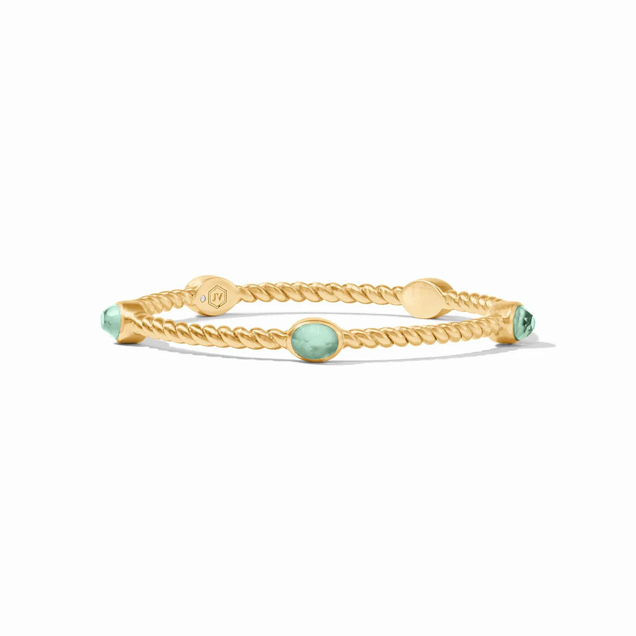 Nassau Stone Bangle | Iridescent Aquamarine Blue