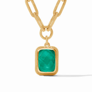 Cheval Paperclip Statement Necklace | Iridescent Emerald Green