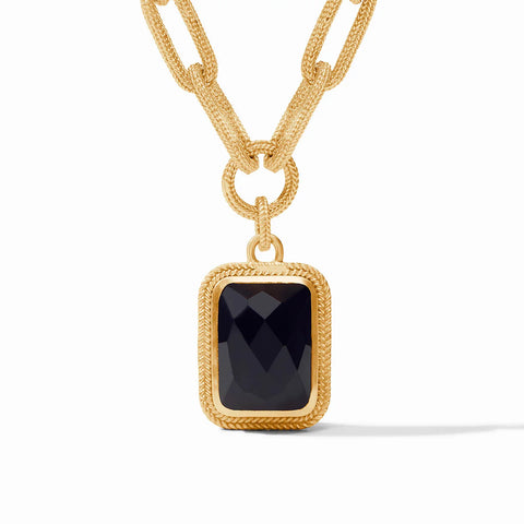 Cheval Paperclip Statement Necklace | Obsidian Black