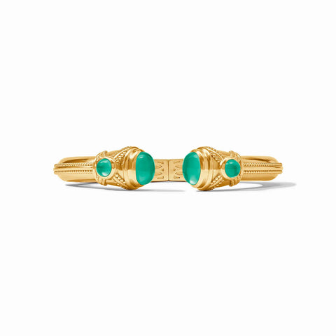 Cabochon Demi Cuff | Iridescent Emerald Green