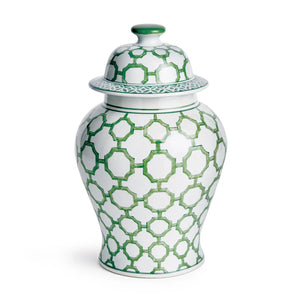 Imperial Green Link Lidded Ginger Jar