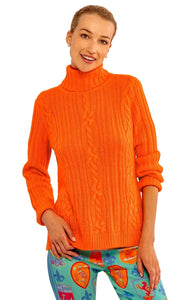 Cable Car Sweater | Popsicle Orange