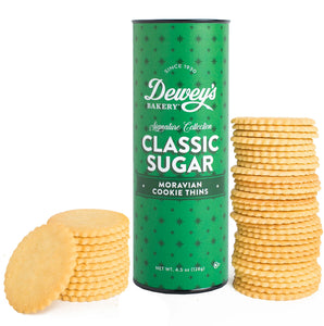 Classic Sugar Moravian Cookie Thins Tube