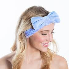 Plush Bow Spa Headband - Periwinkle