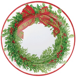 Boxwood and Berries Paper Salad & Dessert Plates