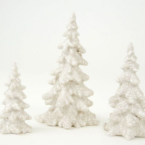 Champagne Glitter Small Trees | Set of 3