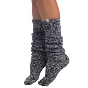 Slouchy Marshmallow Socks | Heather Black