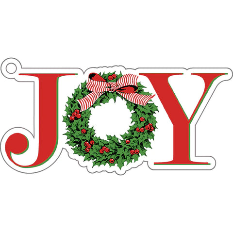 Joy Holly Christmas Die-Cut Gift Tags