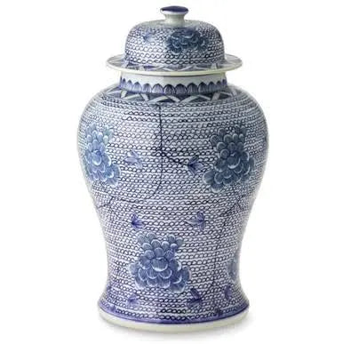 Blue & White Chain Temple Jar