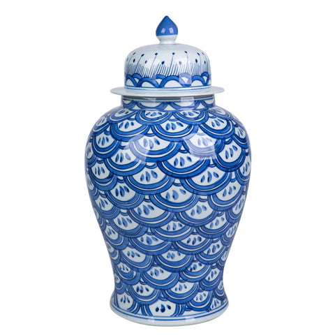 Blue Sea Wave Temple Jar