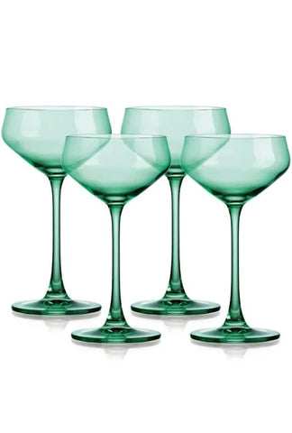 Sheer Light Green Champagne Coupe