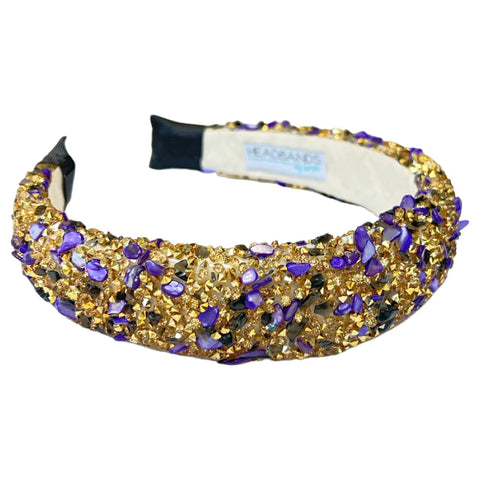 All That Glitters Headband - Purple + Gold