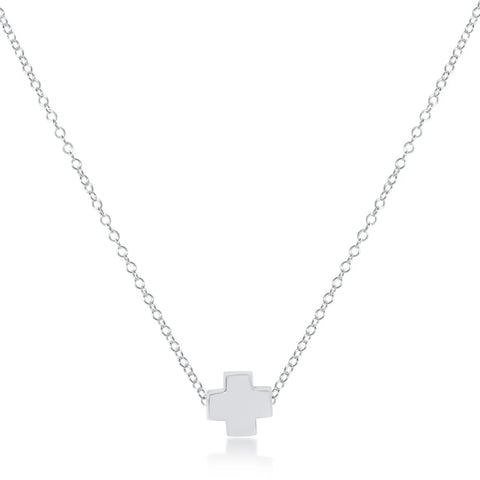 16" Necklace Sterling - Signature Cross Sterling