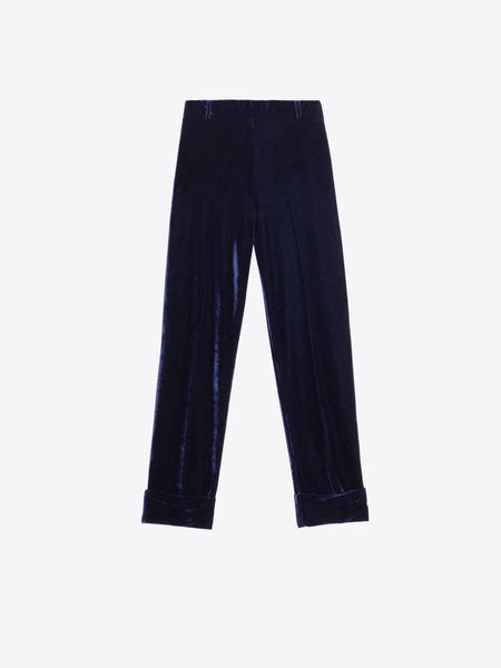 Martina Velvet Pants | Navy