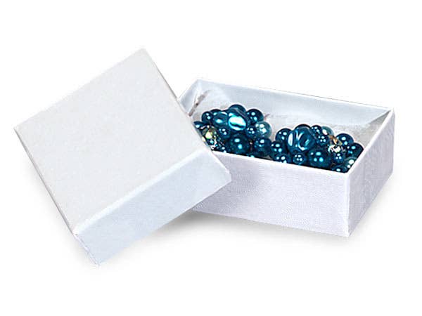 White Gloss Jewelry Gift Boxes: 100 / 3.5 x 3.5 x 1"