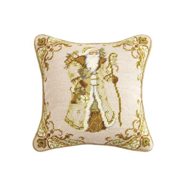 Santa Needlepoint Pillow