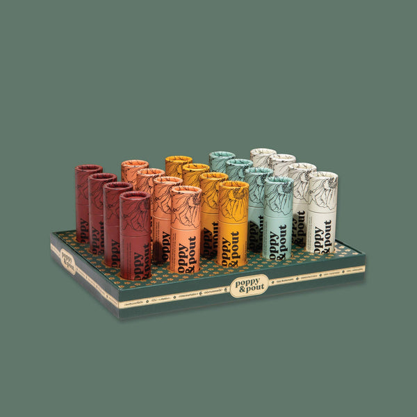 Product Display, 20 Lip Balm Tray, Green