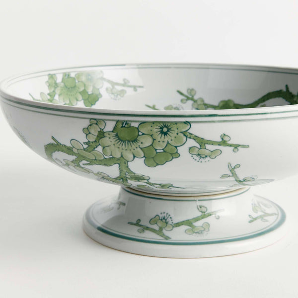 Imperial Empress Decorative Footed Bowl - Green & White
