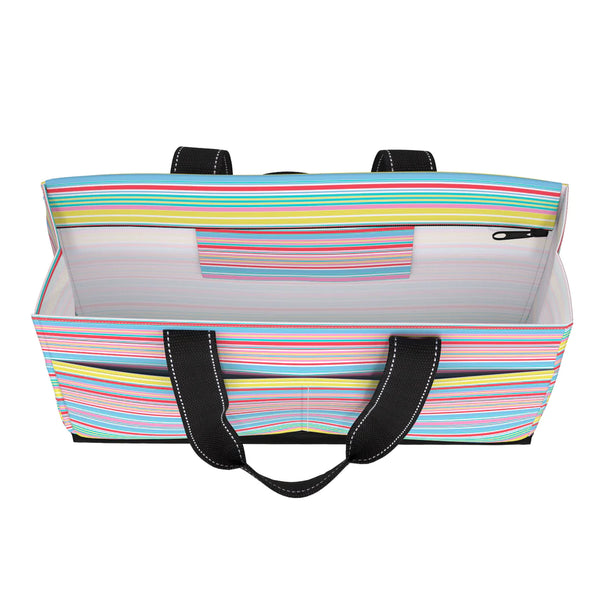 Uptown Girl Pocket Tote Bag | Ripe Stripe