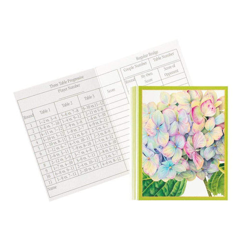 Hydrangeas and Porcelain Bridge Tally Sheets - 12 Per Package