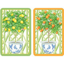 Citrus Topiaries Jumbo Print Playing Cards - 2 Decks Included