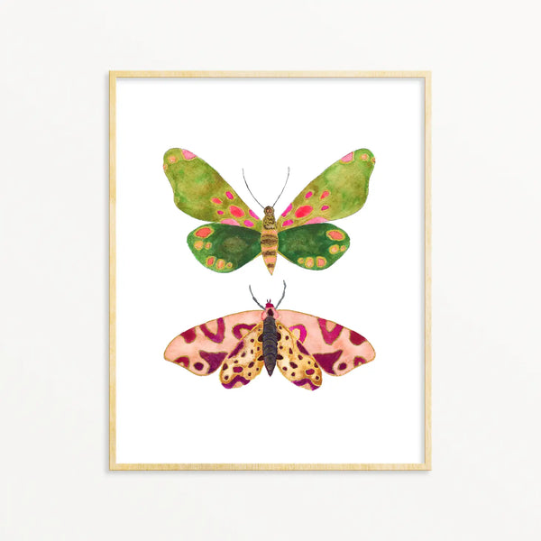 2 Moth's #5 Framed Art Print