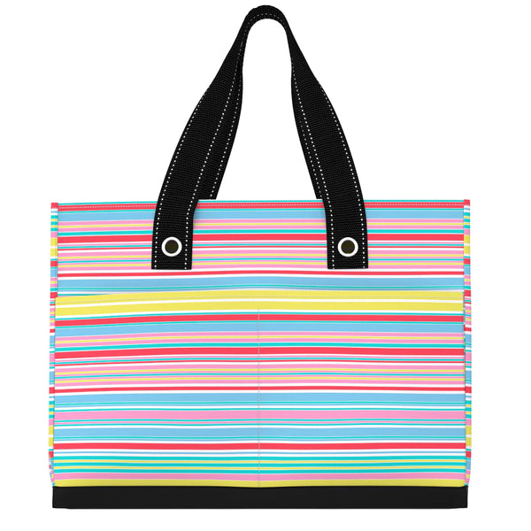 Uptown Girl Pocket Tote Bag | Ripe Stripe
