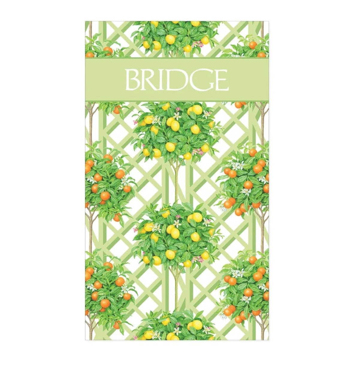 Citrus Topiaries Bridge Score Pad