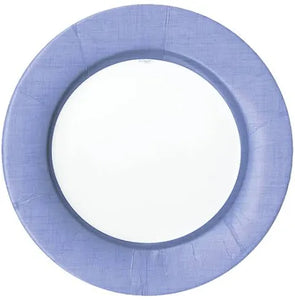 Linen Border Paper Dinner Plates | Lavender