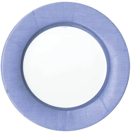 Linen Border Paper Dinner Plates | Lavender