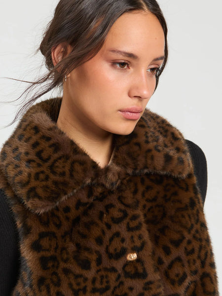 Faux Fur Animal Print Vest