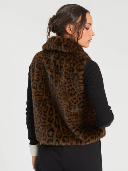 Faux Fur Animal Print Vest