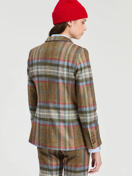 Brown and Blue Plaid Jacket