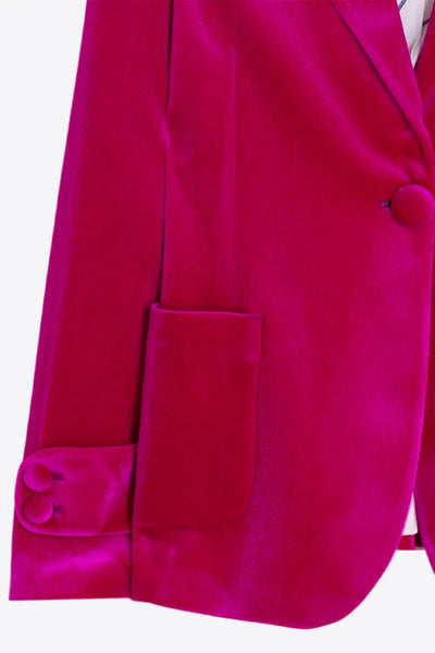 Silvia Fuchsia Pink Velvet Jacket
