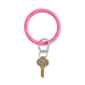 Silicone Big O Key Ring | Tickled Pink Confetti
