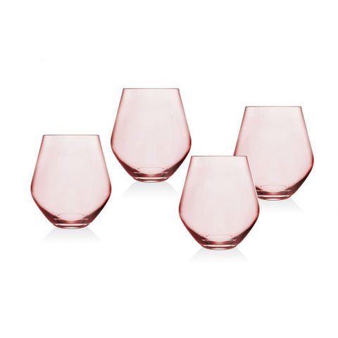 Blush Stemless Wine Glasses