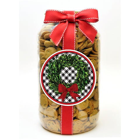 Chocolate Chip Cookies | Wreath Gallon Jar